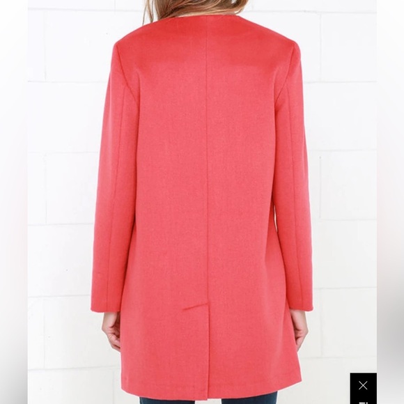 BB Dakota Catina Coral red wool blend coat, size small - Picture 2 of 10